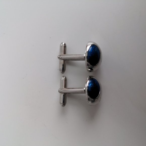 Blue & Silver Cufflinks - Picture 3 of 3